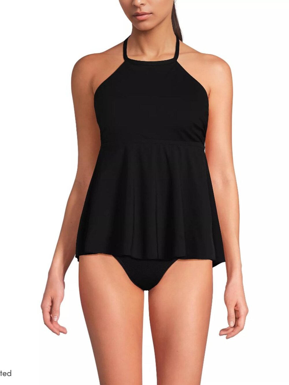 NWT Land's End Women's Flutter High Neck Halter Tankini Top